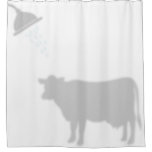 Dairy Cow Shadow Silhouette Shadow Buddies Shower Curtain at Zazzle