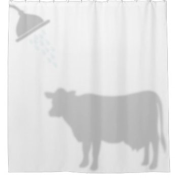 Dairy Cow Shadow Silhouette Shadow Buddies Shower Curtain by getyergoat at Zazzle