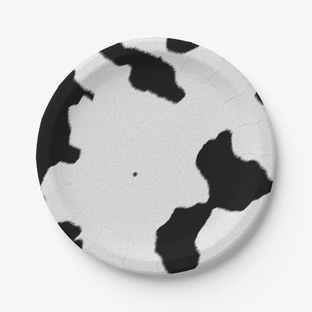 Dairy Cow Skin Paper Plates (Front)