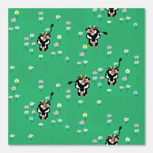 Dairy cows and daisies Wallpaper Wallpaper (Front)