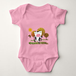 Dairy Farm New Baby Cute Cow Jelly Bean Sweet Tree Baby Bodysuit