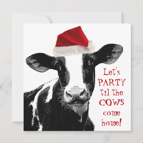Dairy Farm Staff Christmas Party Invitation