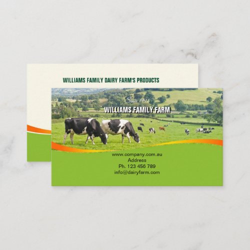 Dairy Farms cattle agriculture  Business Card