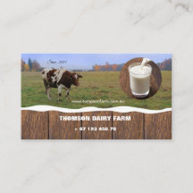 Dairy Farms, cattle, agriculture, Business Card