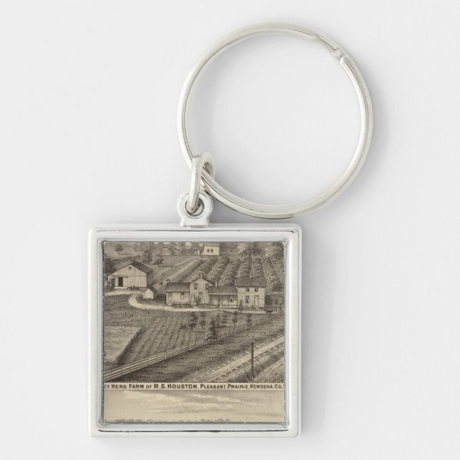 Dairy farms of RS Houston and WC White Keychain (Front)