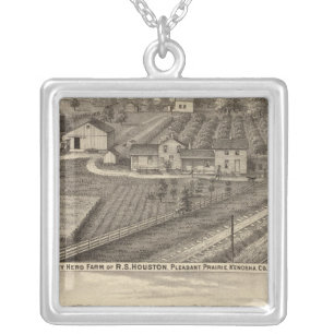 Dairy farms of RS Houston and WC White Silver Plated Necklace