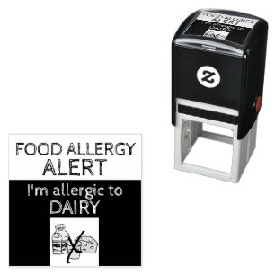 Dairy Food Allergy Alert Self-inking Stamp