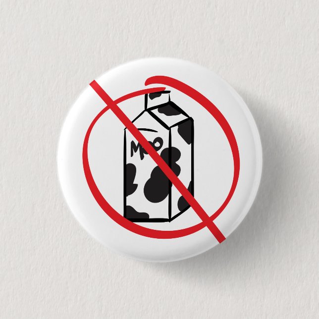 Dairy Free - Allergy/Intolerance Pinback Button (Front)