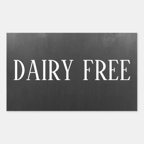 Dairy Free Allergy Safe Culinary Rectangular Sticker