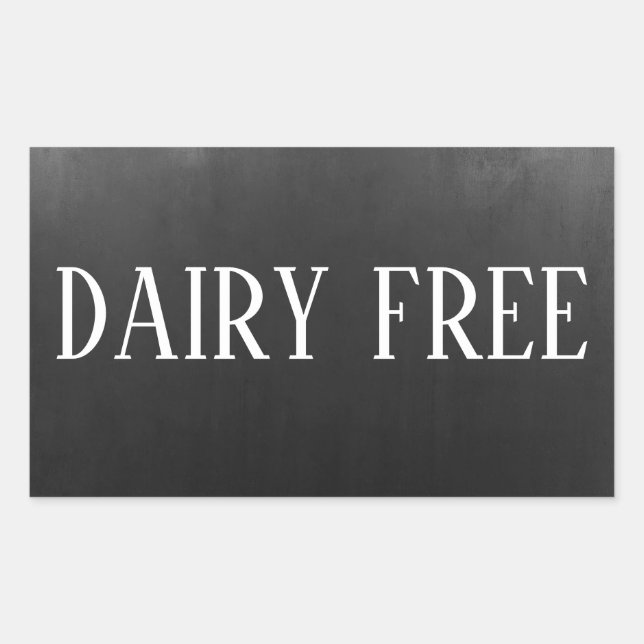 Dairy Free Allergy Safe Culinary Rectangular Sticker (Front)