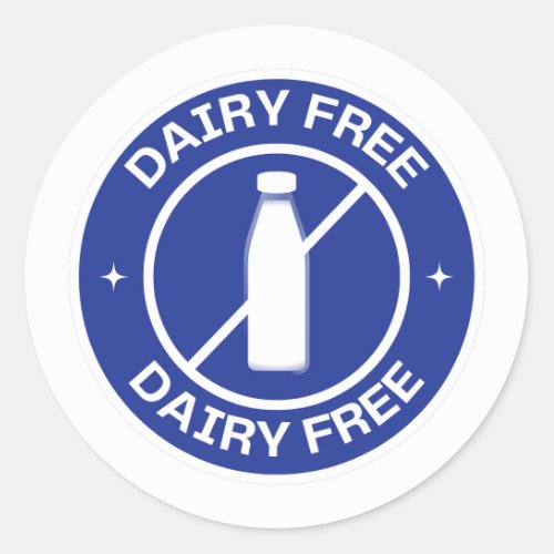 Dairy Free _ Food Allergy Classic Round Sticker