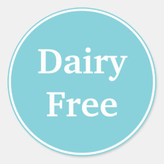 Dairy Free. Food Craft Customized Product Labels