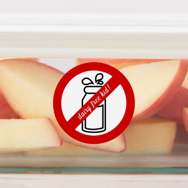 Dairy free kid! Dairy Allergy Alert Kids' Labels (Affixed)