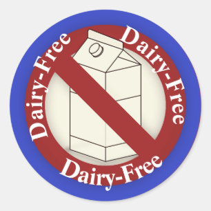 Dairy Free Red White Blue Product Labels