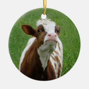 Dairy Milk Cow on the Farm Ceramic Ornament