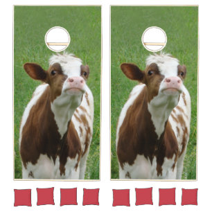 Dairy Milk Cow on the Farm Cornhole Set