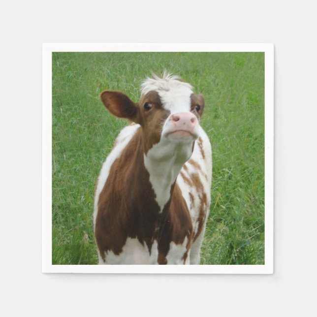 Dairy Milk Cow on the Farm Napkins (Front)
