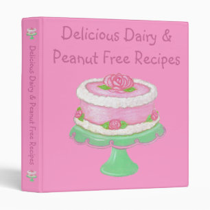 Dairy & Peanut Free Recipes~Allergies Cook Book 3 Ring Binder