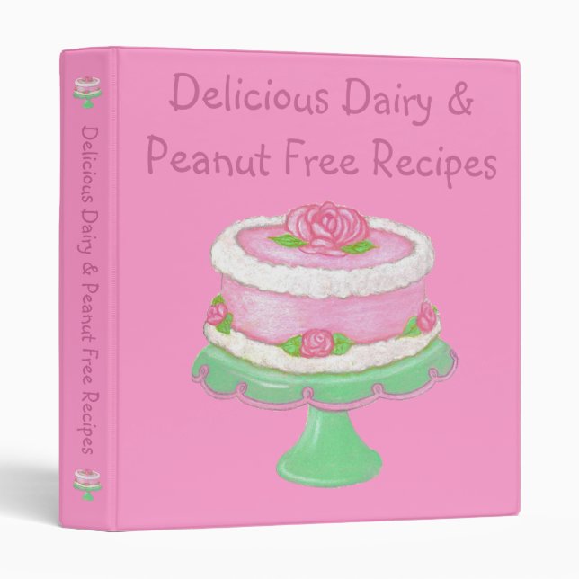 Dairy & Peanut Free Recipes~Allergies Cook Book 3 Ring Binder (Front/Spine)