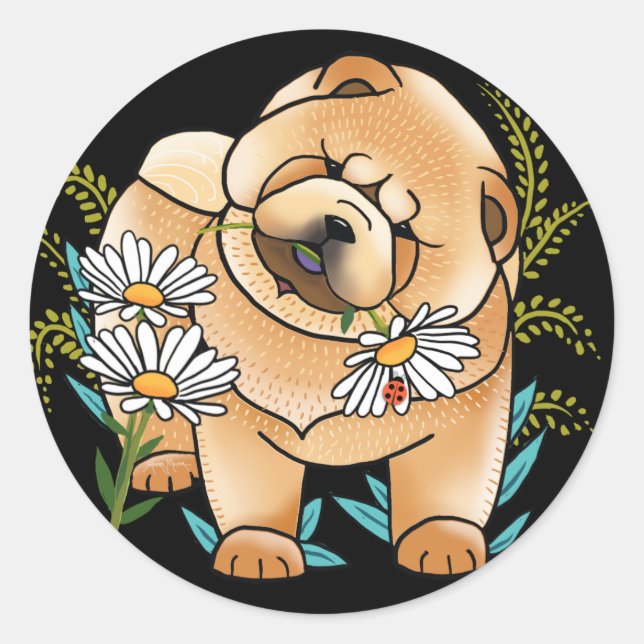 DAISEE MAE chow puppy stickers (Front)
