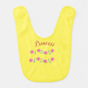 Daisie Pattern Baby Girl Bib