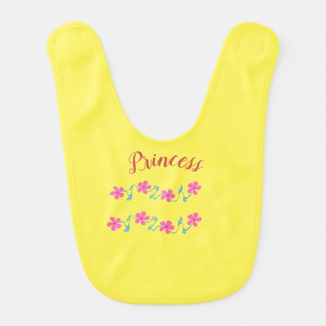 Daisie  Pattern Baby Girl   Bib (Front)