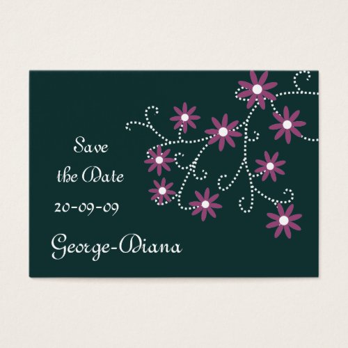 Daisies Affordable Save the Date Cards Business Card Template