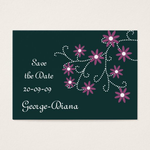 Customizable Daisies Affordable Save the Date Cards Business Card Template
