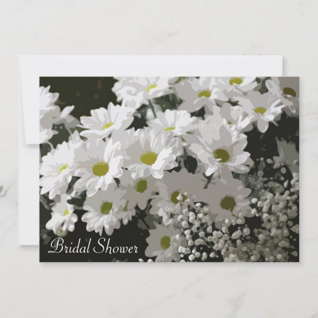 Daisies and Baby's Breath Invitation (Front)