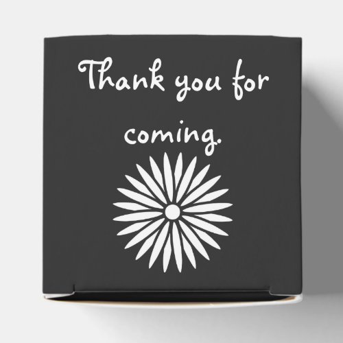 Daisies and Butterflies in Black Favor Box