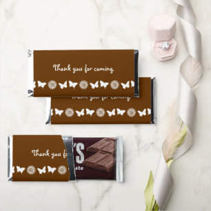 Daisies and Butterflies in Chocolate Hershey Bar Favors