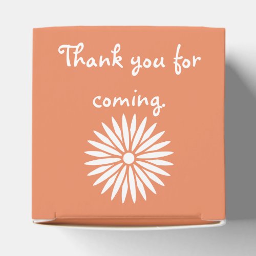 Daisies and Butterflies in Coral Favor Box