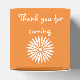 Daisies and Butterflies in Orange Favor Box