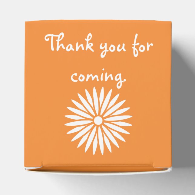 Daisies and Butterflies in Orange Favor Box (Top)