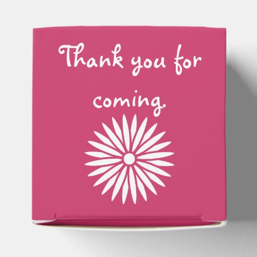 Daisies and Butterflies in Raspberry Favor Box