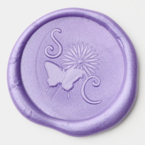 Daisies and Butterflies Wax Seal Sticker