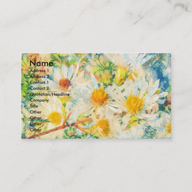 Daisies and Chicks Business Card (Front)