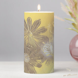 Daisies and Dandelions Pillar Candle