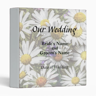 Daisies and Delphinium Wedding Products 3 Ring Binder