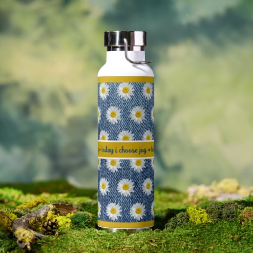 Daisies and Denim Water Bottle