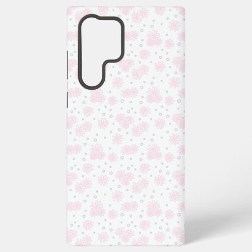 Daisies and Dots _ Pastel Pink Yellow and Purple Samsung Galaxy S22 Ultra Case
