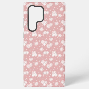 Daisies and Dots - Pink and White Samsung Galaxy S22 Ultra Case