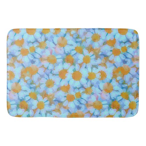 Daisies and Lace Bath Mat