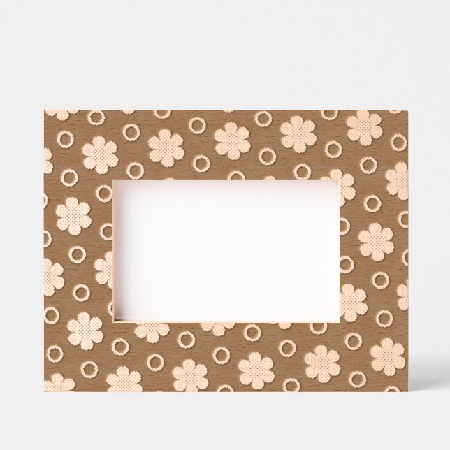 Daisies and Polka Dots Laser Etched Picture Frame Engraved Frames (Front)
