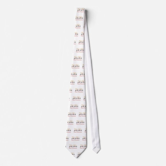 Daisies and Roses World Best Grandma Neck Tie (Front)