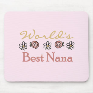 Daisies and Roses Worlds Best Nana Mouse Pad