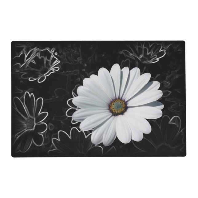 Daisies and shades of gray placemat (Front)