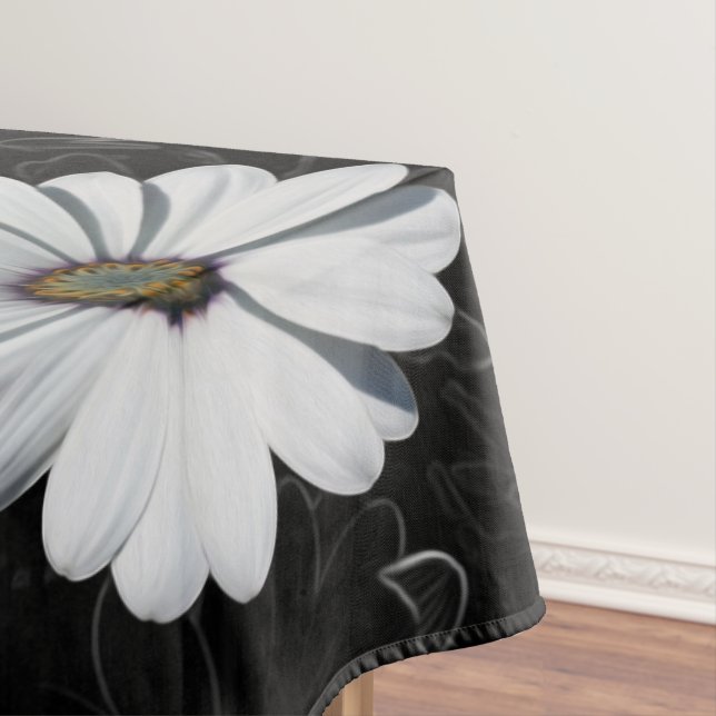 Daisies and shades of gray tablecloth (In Situ)