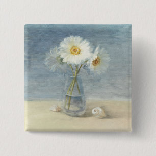 Daisies and Shells Pinback Button