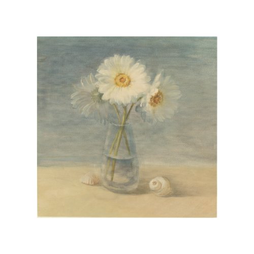 Daisies and Shells Wood Wall Decor